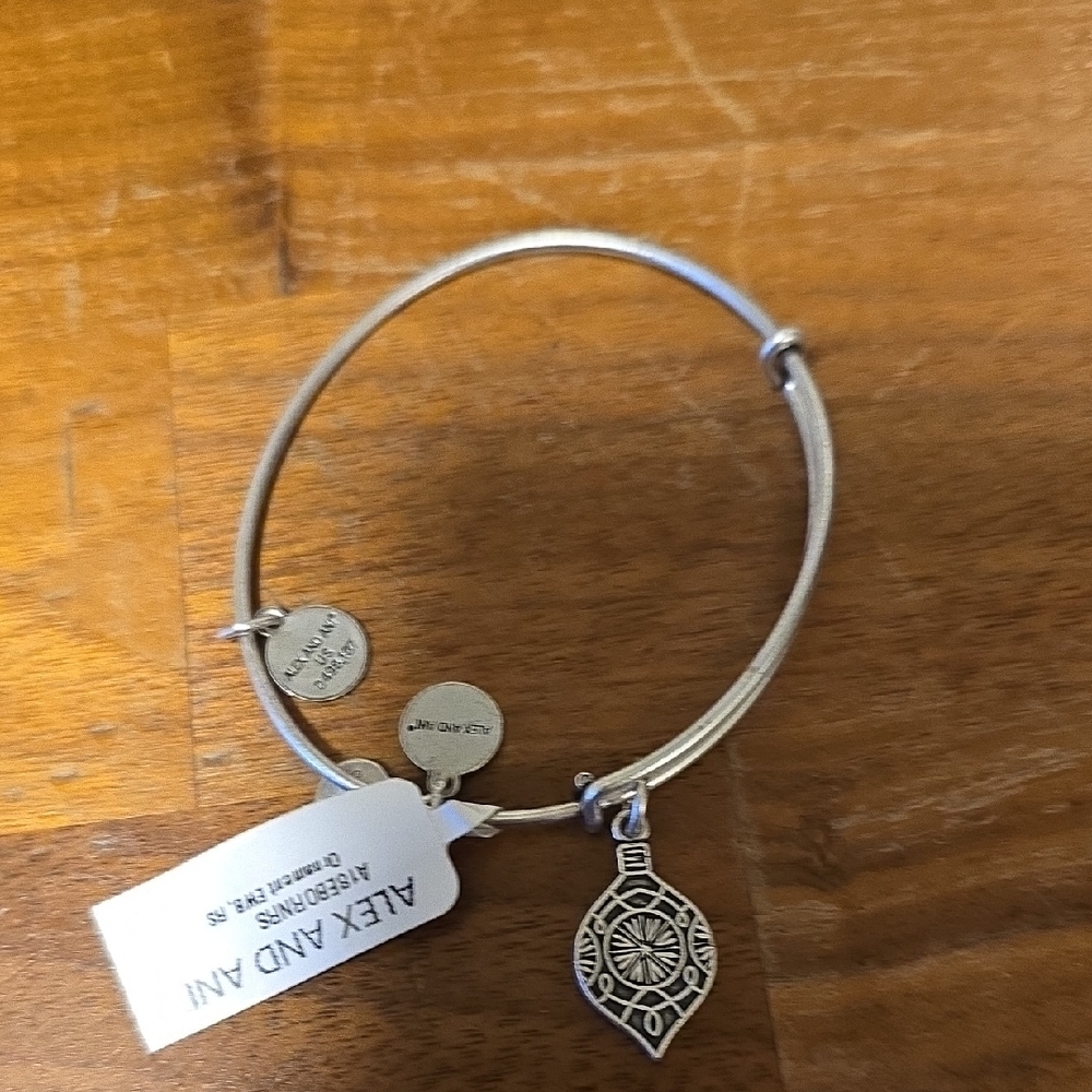Alex and Ani Silver Ornament Bracelet
